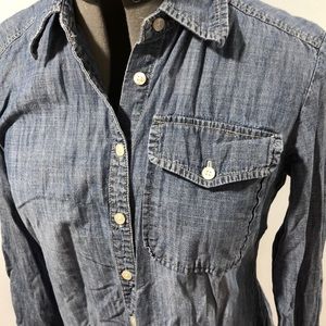 New York & Company Tops - Long denim button down New York & Company Tops - Long denim button down